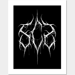 SCS Black Metal Logo (White) Posters and Art